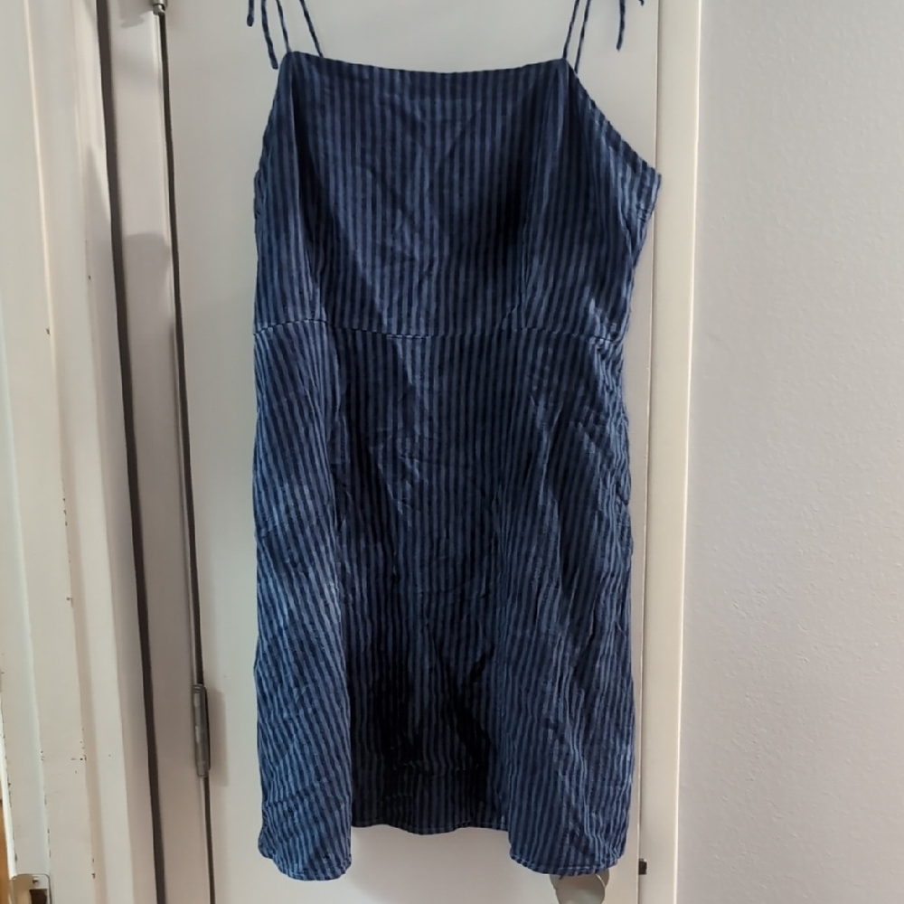 Old Navy Navy and White Striped Dress